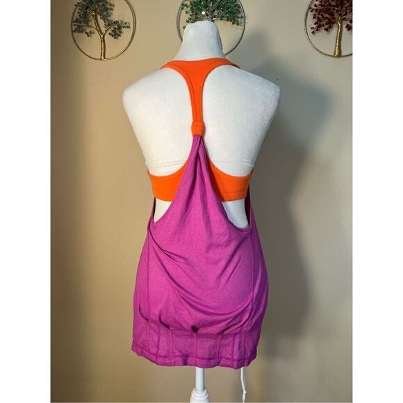 Lululemon Pink Orange Practice Freely Tank Heathered Ultra Violet Dazzling 4 - Picture 2 of 6